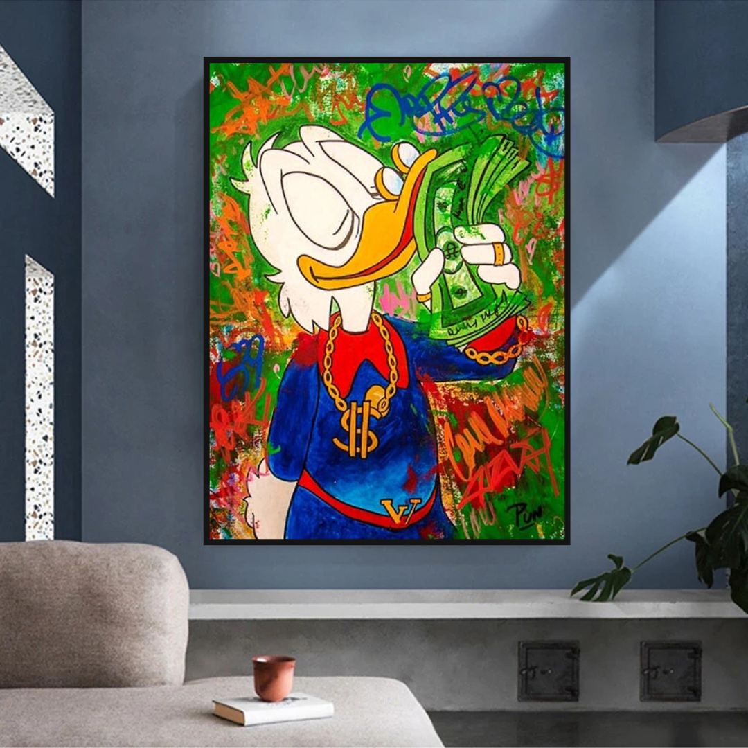 Scrooge McDuck Millionaire Canvas Wall Art-ChandeliersDecor.com