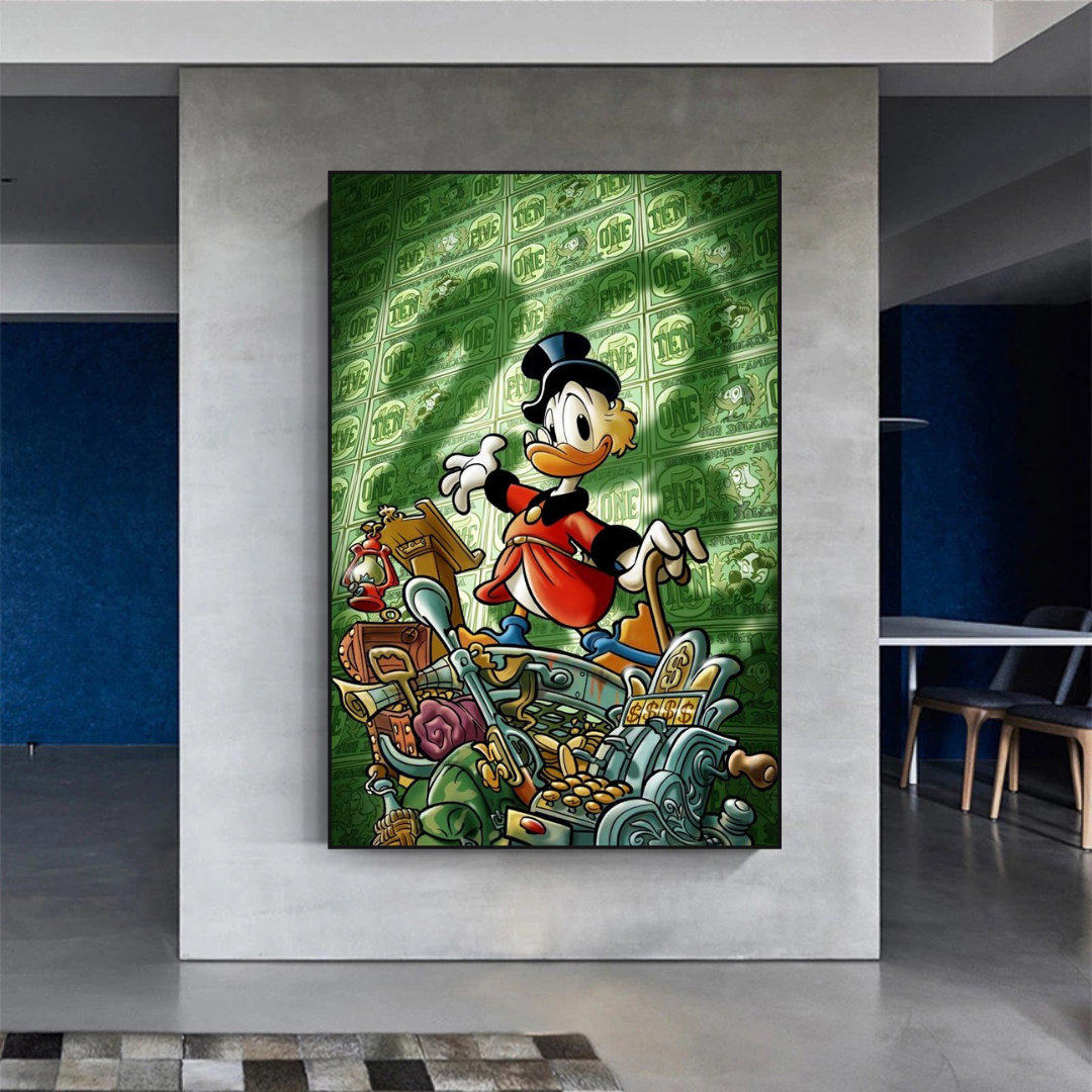 Scrooge McDuck Millionaire Canvas Wall Art-ChandeliersDecor.com