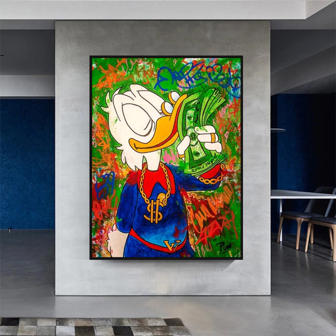 Scrooge McDuck Millionaire Canvas Wall Art-ChandeliersDecor.com