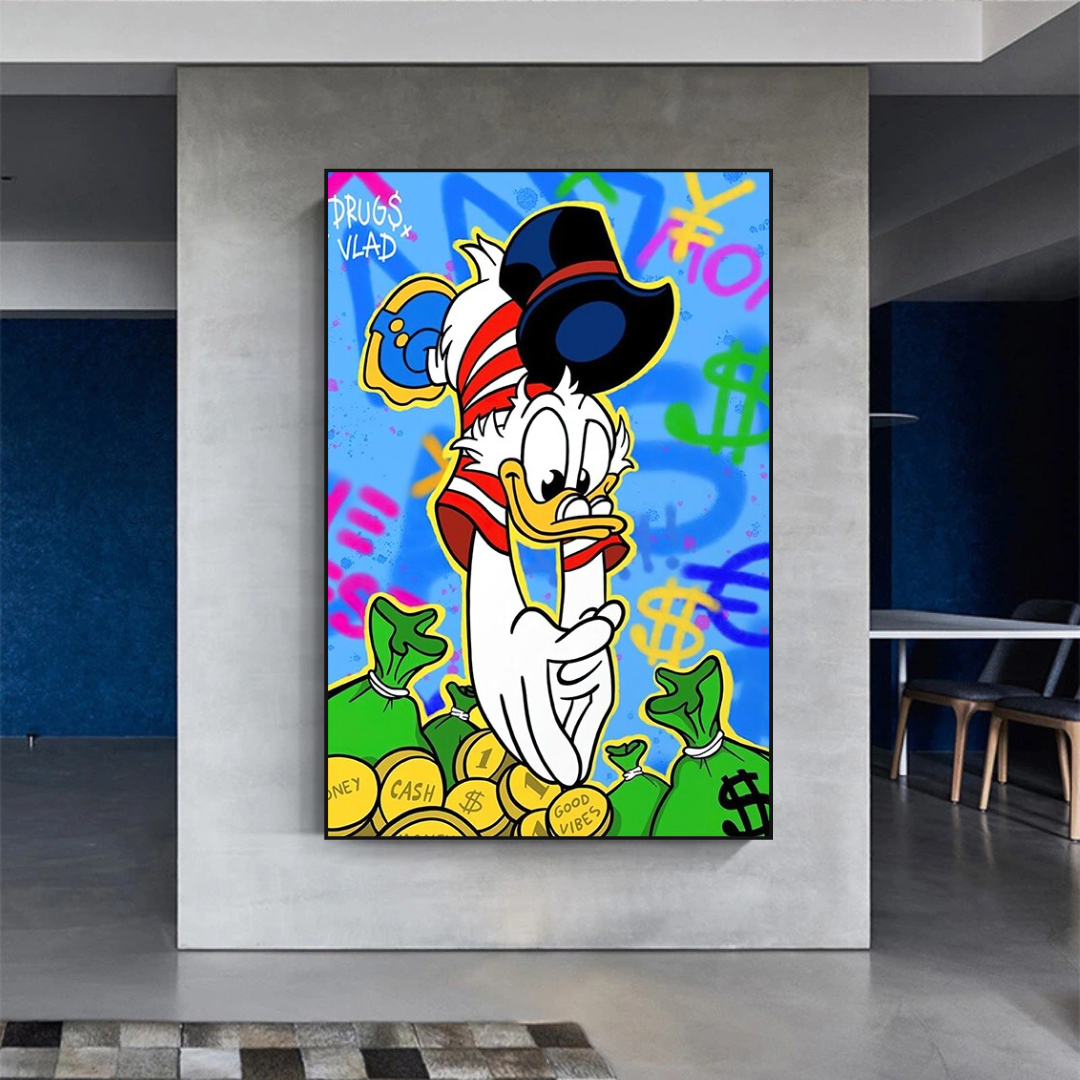 Scrooge McDuck Millionaire Canvas Wall Art-ChandeliersDecor.com