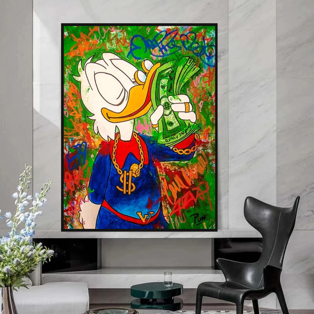 Scrooge McDuck Millionaire Canvas Wall Art-ChandeliersDecor.com