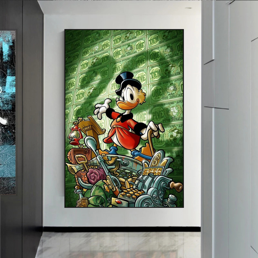 Scrooge McDuck Millionaire Canvas Wall Art-ChandeliersDecor.com