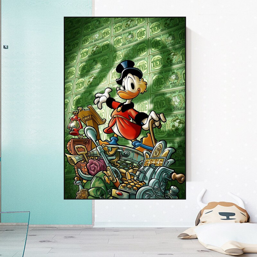 Scrooge McDuck Millionaire Canvas Wall Art-ChandeliersDecor.com