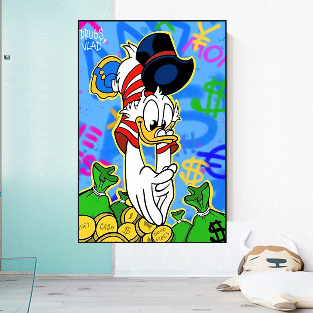 Scrooge McDuck Millionaire Canvas Wall Art-ChandeliersDecor.com