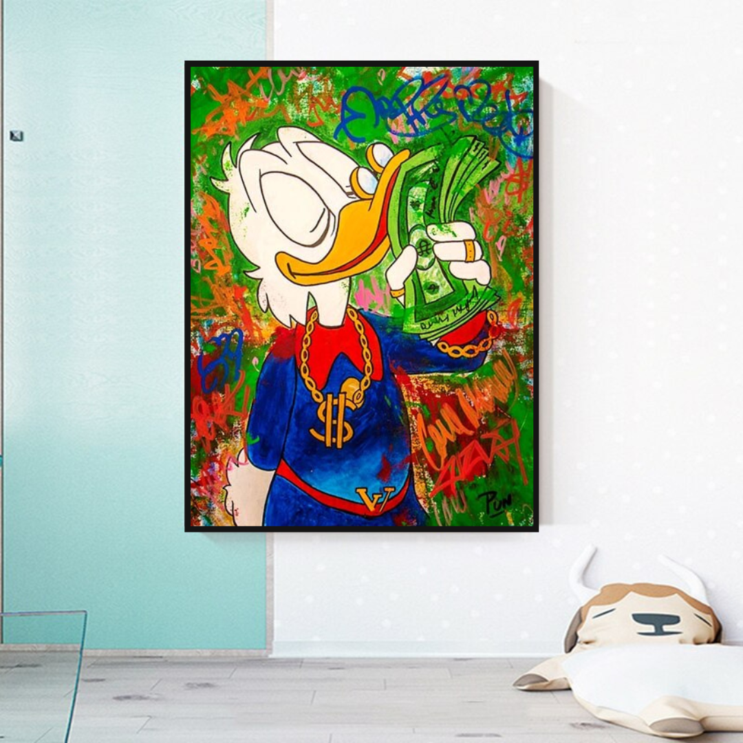 Scrooge McDuck Millionaire Canvas Wall Art-ChandeliersDecor.com