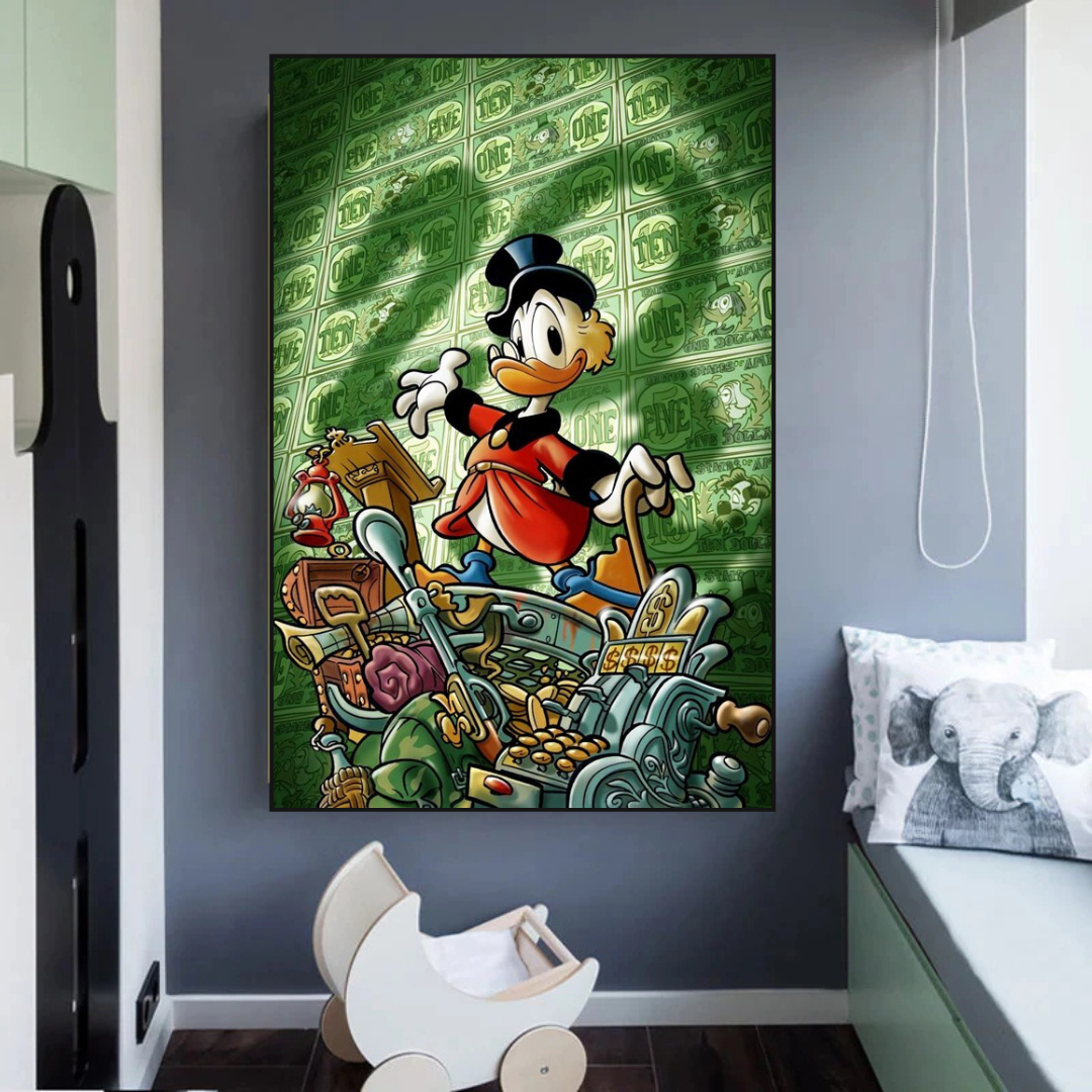 Scrooge McDuck Millionaire Canvas Wall Art-ChandeliersDecor.com