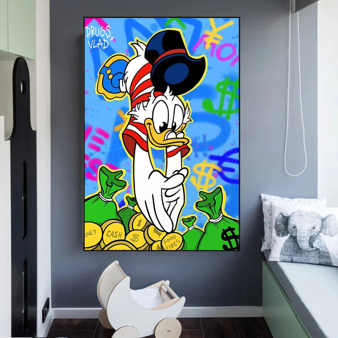 Scrooge McDuck Millionaire Canvas Wall Art-ChandeliersDecor.com