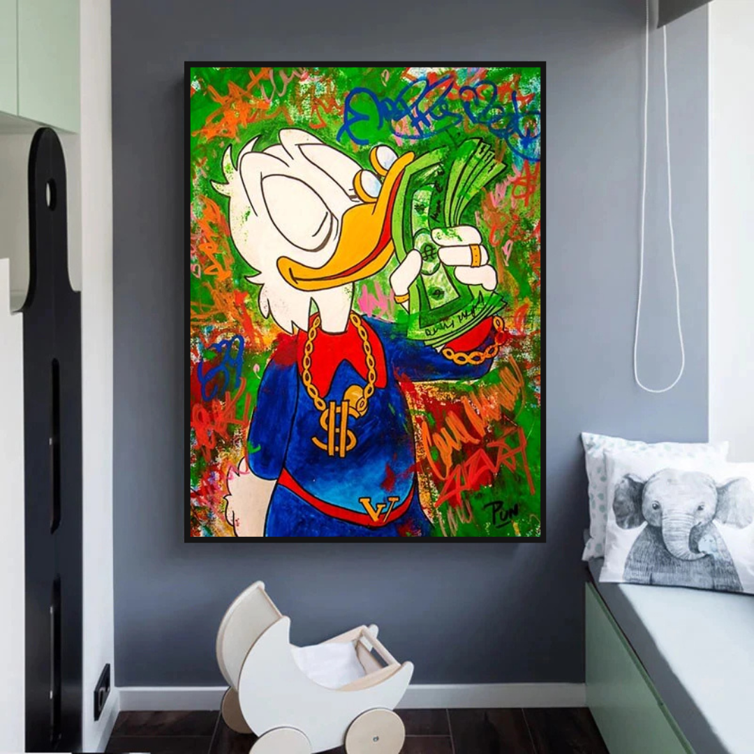 Scrooge McDuck Millionaire Canvas Wall Art-ChandeliersDecor.com