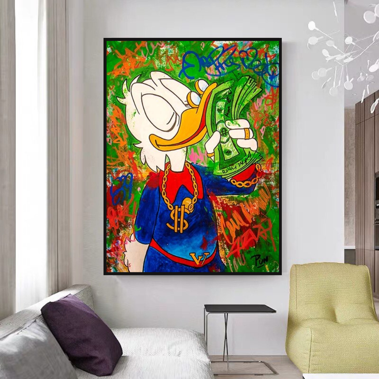 Scrooge McDuck Millionaire Canvas Wall Art-ChandeliersDecor.com