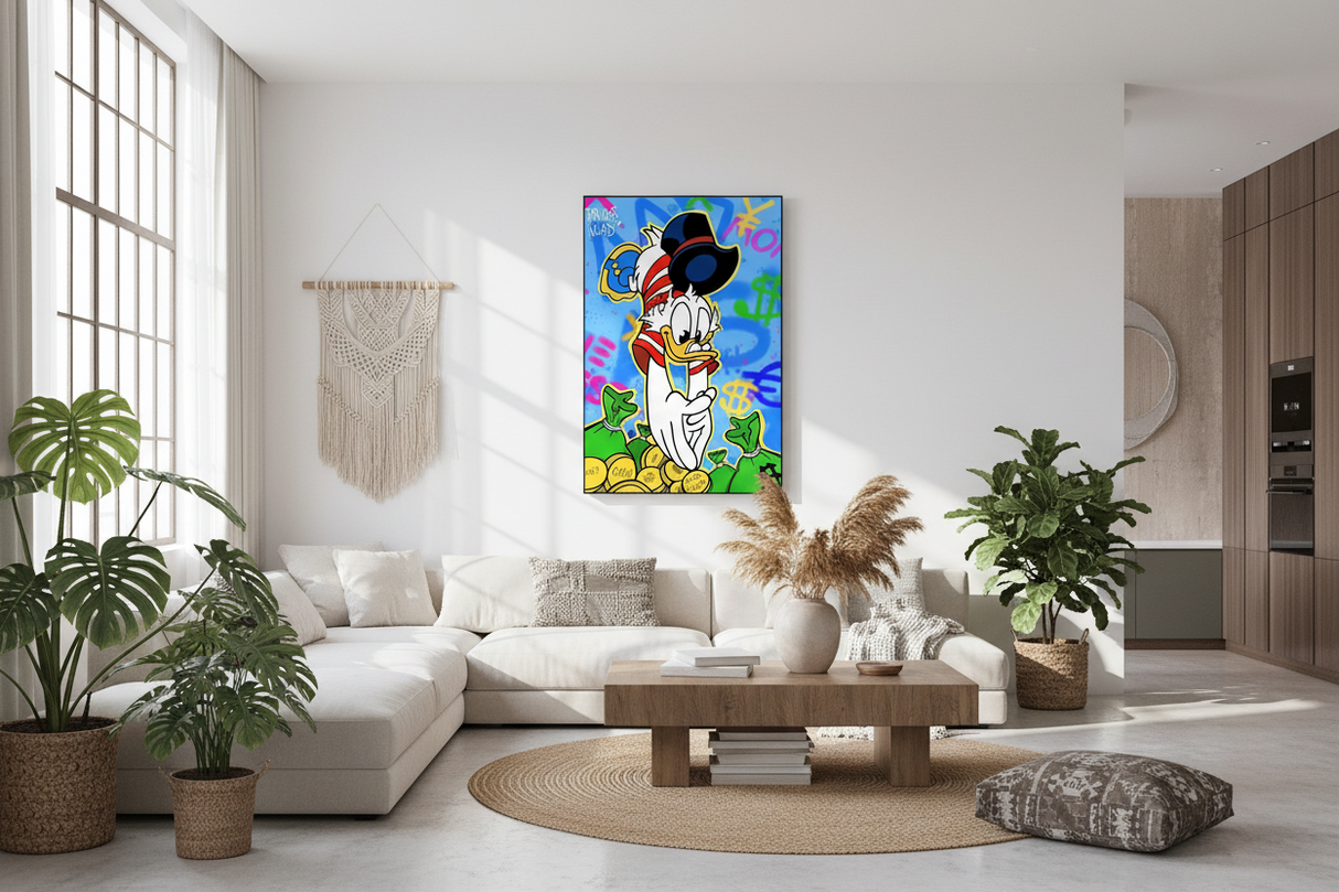Scrooge McDuck Millionaire Canvas Wall Art-ChandeliersDecor.com