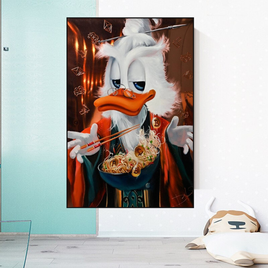 Scrooge McDuck Money Maker Millionaire Canvas Wall Art-ChandeliersDecor.com
