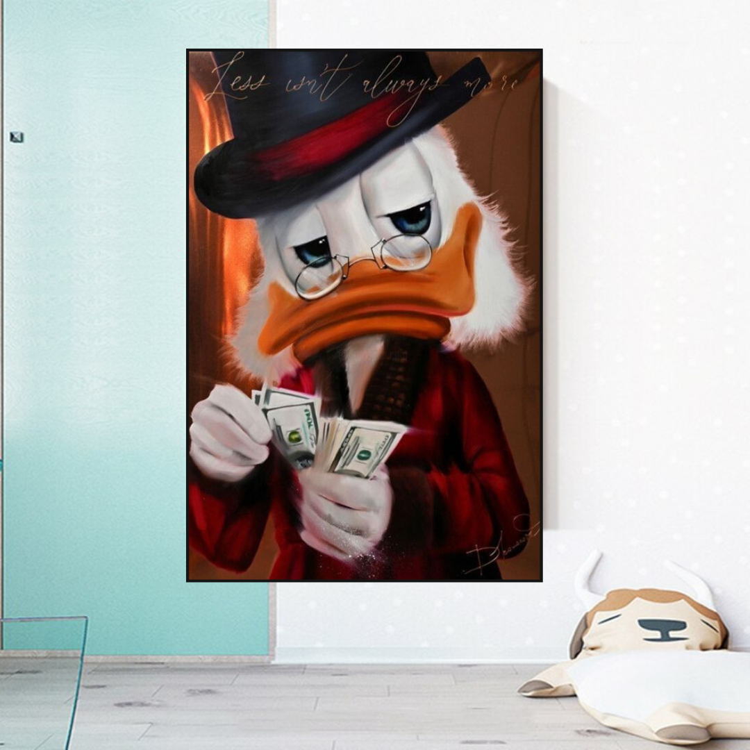 Scrooge McDuck Money Maker Millionaire Canvas Wall Art-ChandeliersDecor.com