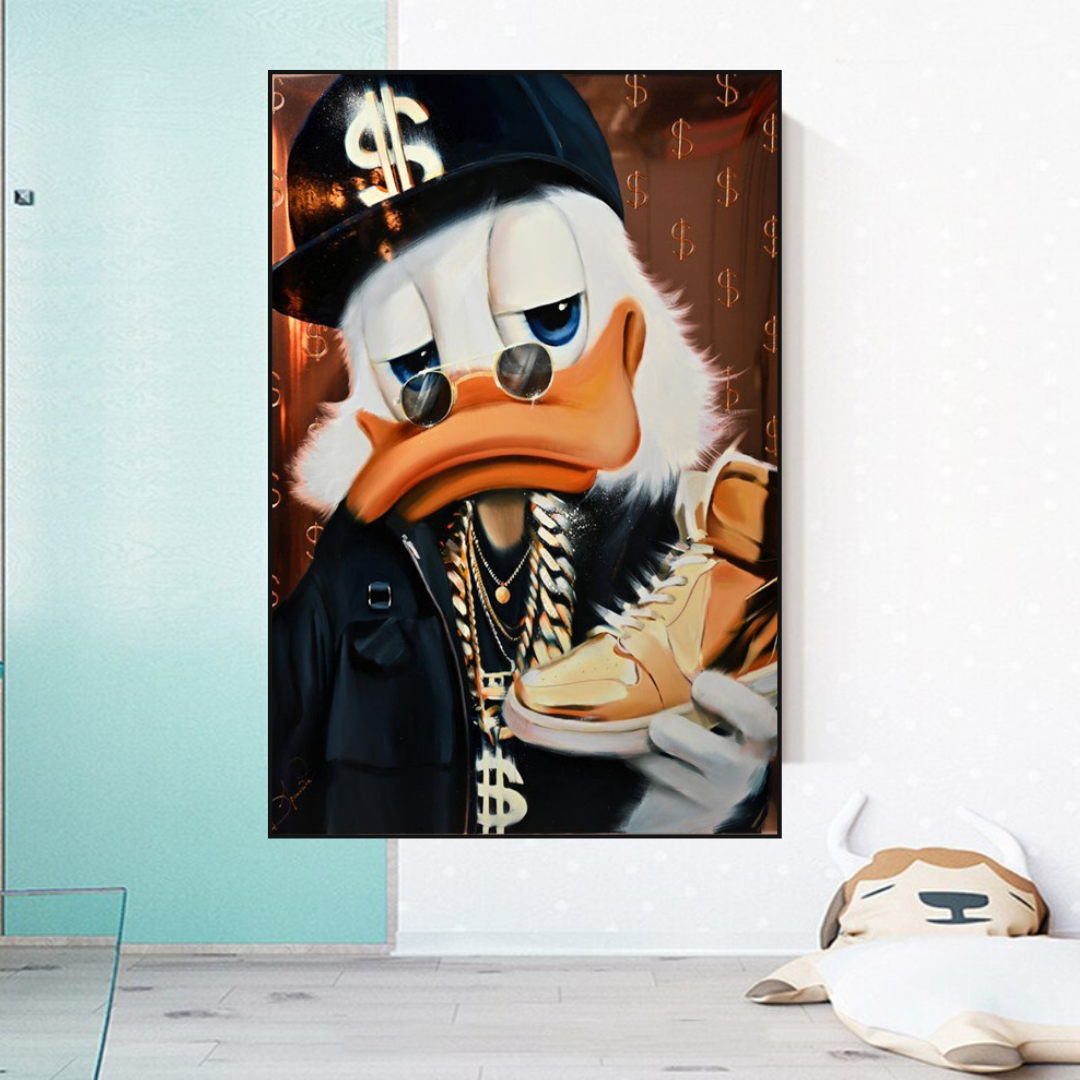 Scrooge McDuck Money Maker Millionaire Canvas Wall Art-ChandeliersDecor.com