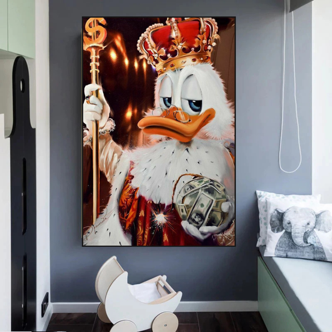 Scrooge McDuck Money Maker Millionaire Canvas Wall Art-ChandeliersDecor.com
