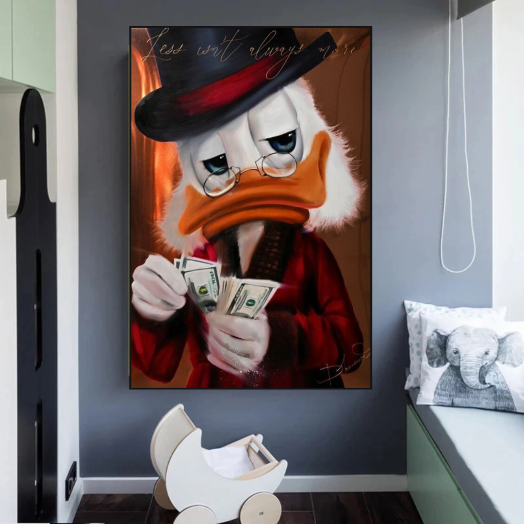 Scrooge McDuck Money Maker Millionaire Canvas Wall Art-ChandeliersDecor.com