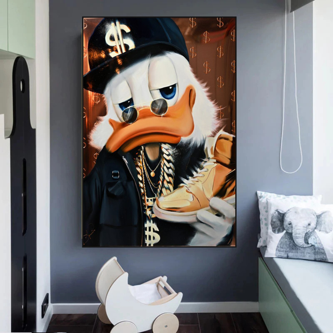 Scrooge McDuck Money Maker Millionaire Canvas Wall Art-ChandeliersDecor.com
