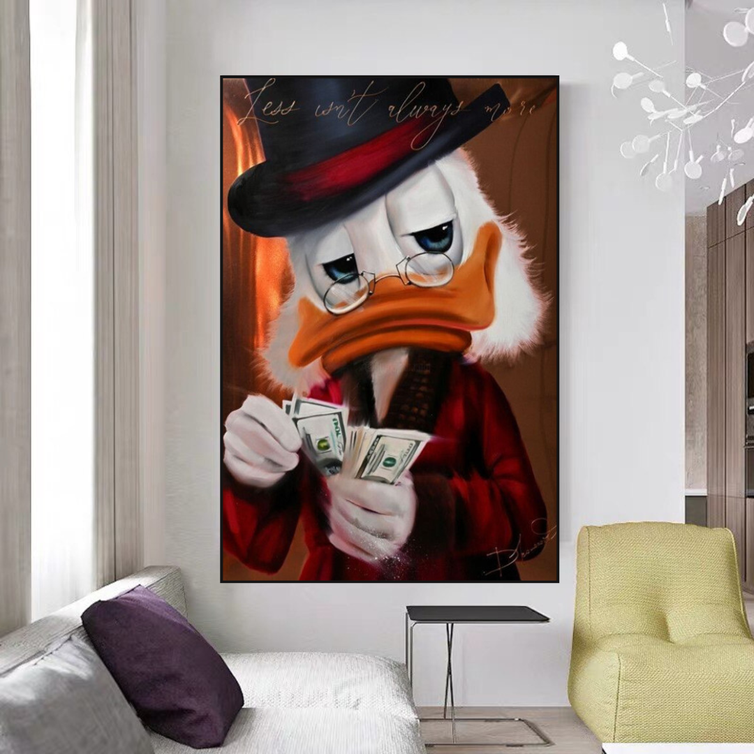 Scrooge McDuck Money Maker Millionaire Canvas Wall Art-ChandeliersDecor.com