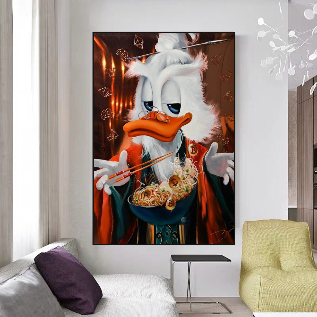 ChandeliersDecor.com-Scrooge McDuck Wall Art-Scrooge McDuck Money Maker Millionaire Canvas Wall Art