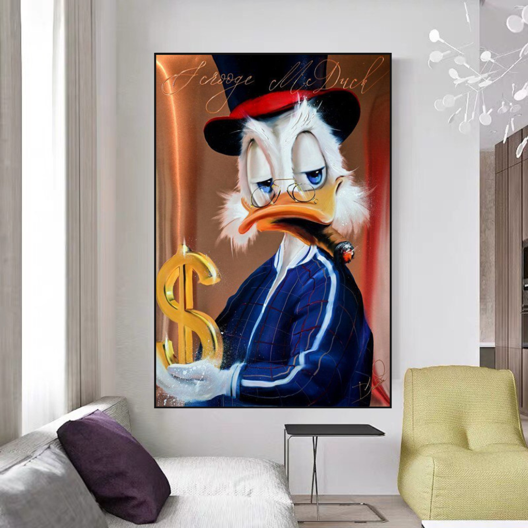 Scrooge McDuck Money Maker Millionaire Canvas Wall Art-ChandeliersDecor.com