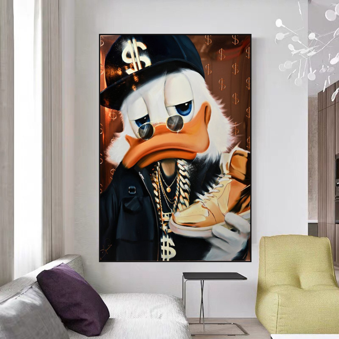 Scrooge McDuck Money Maker Millionaire Canvas Wall Art-ChandeliersDecor.com