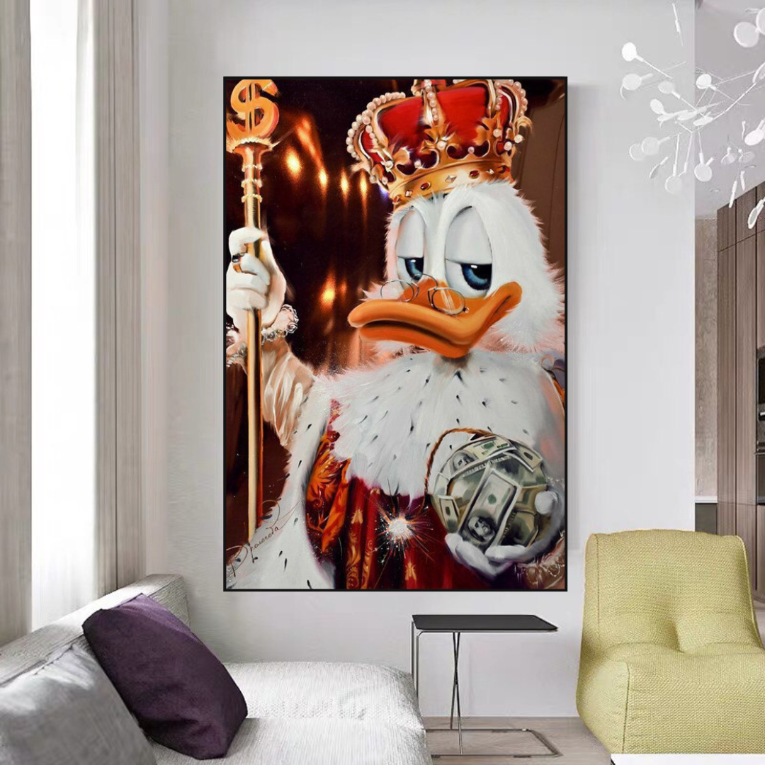 Scrooge McDuck Money Maker Millionaire Canvas Wall Art-ChandeliersDecor.com