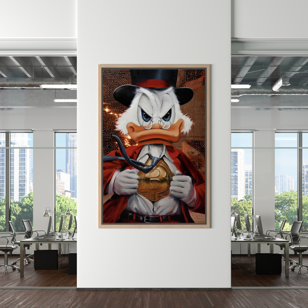 Scrooge McDuck Money Maker Millionaire Canvas Wall Art-ChandeliersDecor.com