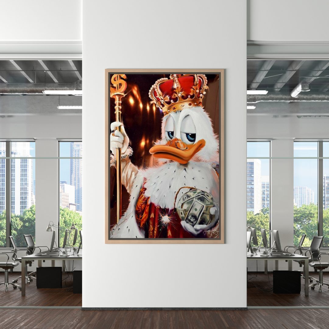 Scrooge McDuck Money Maker Millionaire Canvas Wall Art-ChandeliersDecor.com