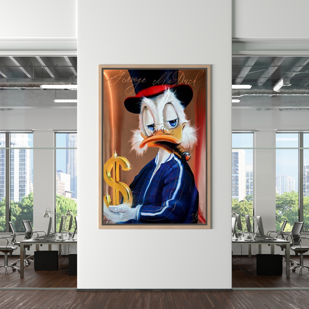 Scrooge McDuck Money Maker Millionaire Canvas Wall Art-ChandeliersDecor.com