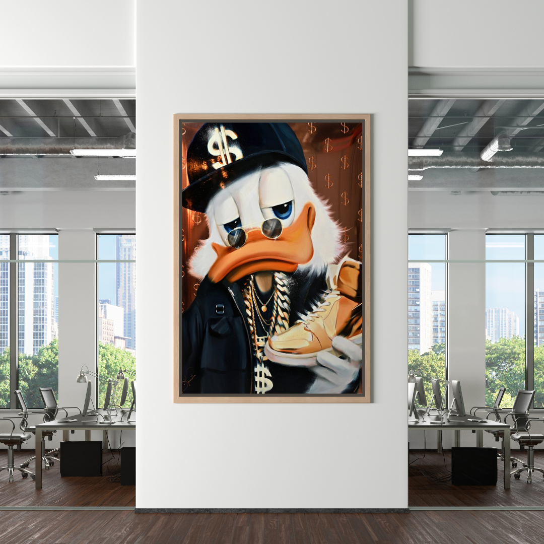 Scrooge McDuck Money Maker Millionaire Canvas Wall Art-ChandeliersDecor.com