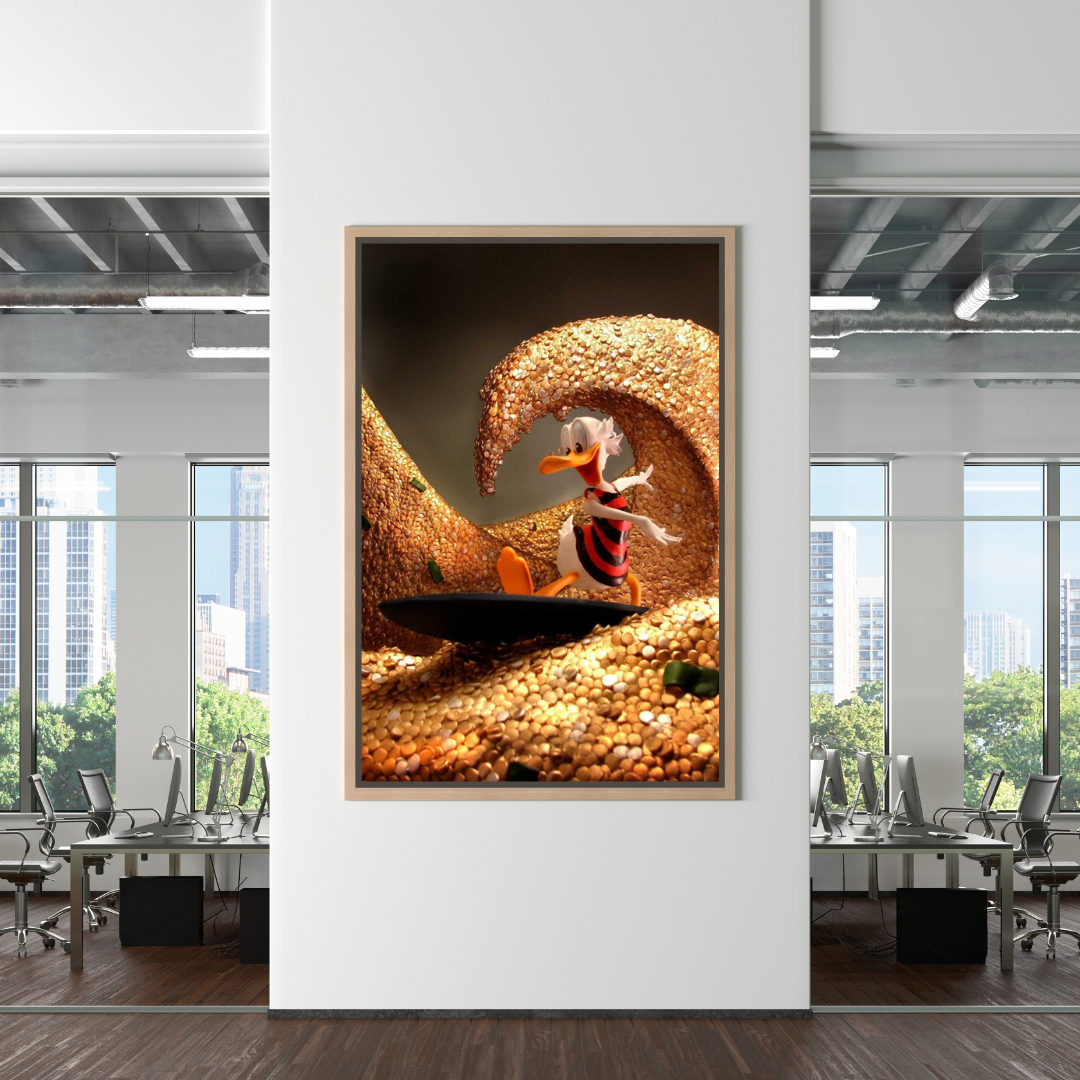 Scrooge McDuck Money Maker Millionaire Canvas Wall Art-ChandeliersDecor.com