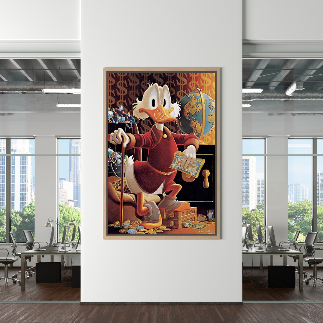 Scrooge McDuck Money Maker Millionaire Canvas Wall Art-ChandeliersDecor.com