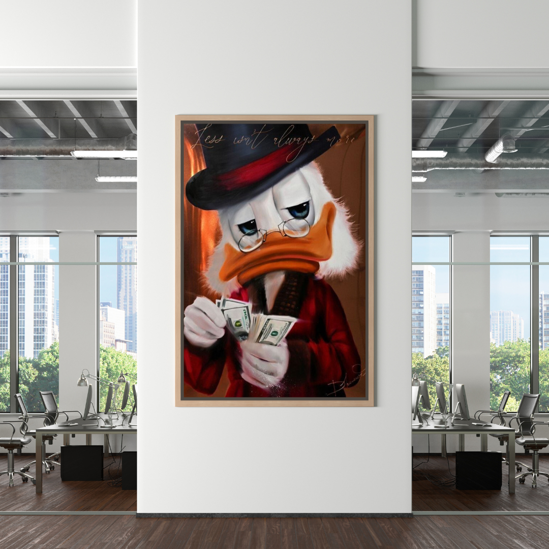 Scrooge McDuck Money Maker Millionaire Canvas Wall Art-ChandeliersDecor.com
