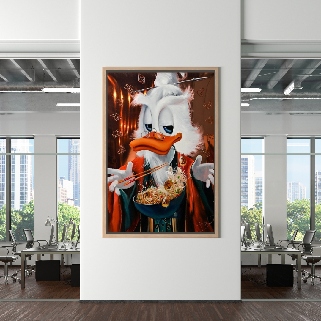 Scrooge McDuck Money Maker Millionaire Canvas Wall Art-ChandeliersDecor.com