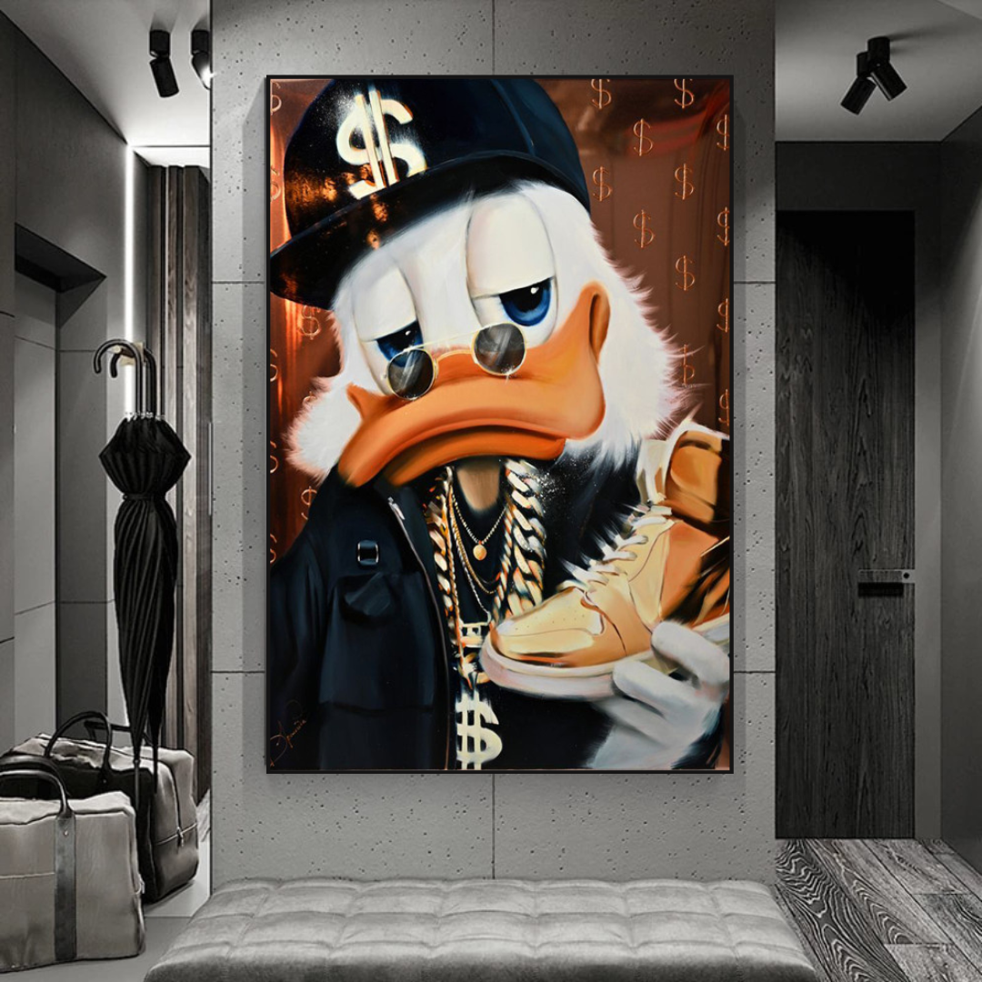 Scrooge McDuck Money Maker Millionaire Canvas Wall Art-ChandeliersDecor.com