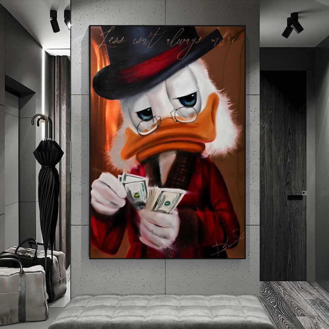 Scrooge McDuck Money Maker Millionaire Canvas Wall Art-ChandeliersDecor.com