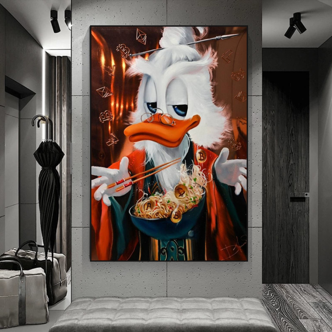 Scrooge McDuck Money Maker Millionaire Canvas Wall Art-ChandeliersDecor.com