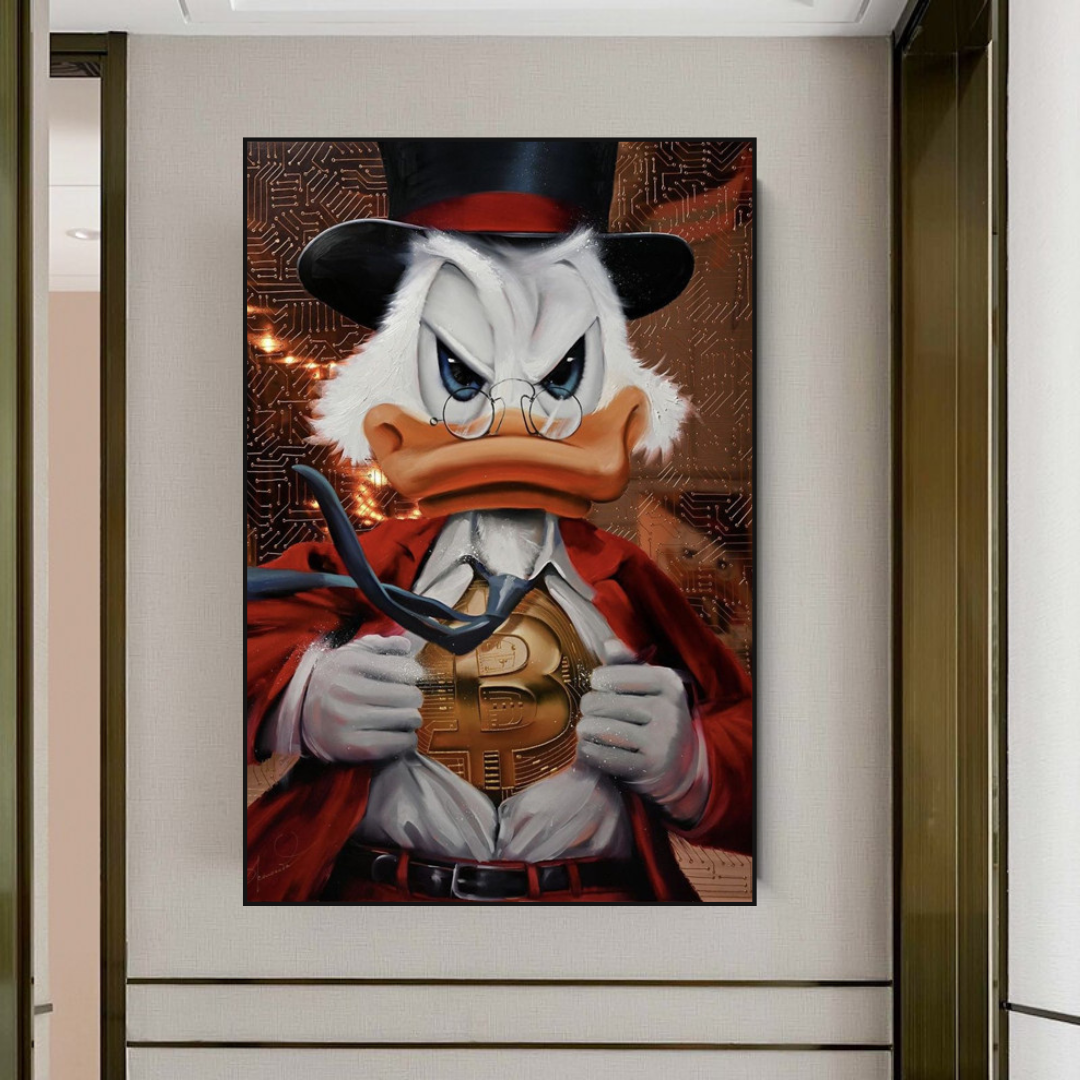 Scrooge McDuck Money Maker Millionaire Canvas Wall Art-ChandeliersDecor.com