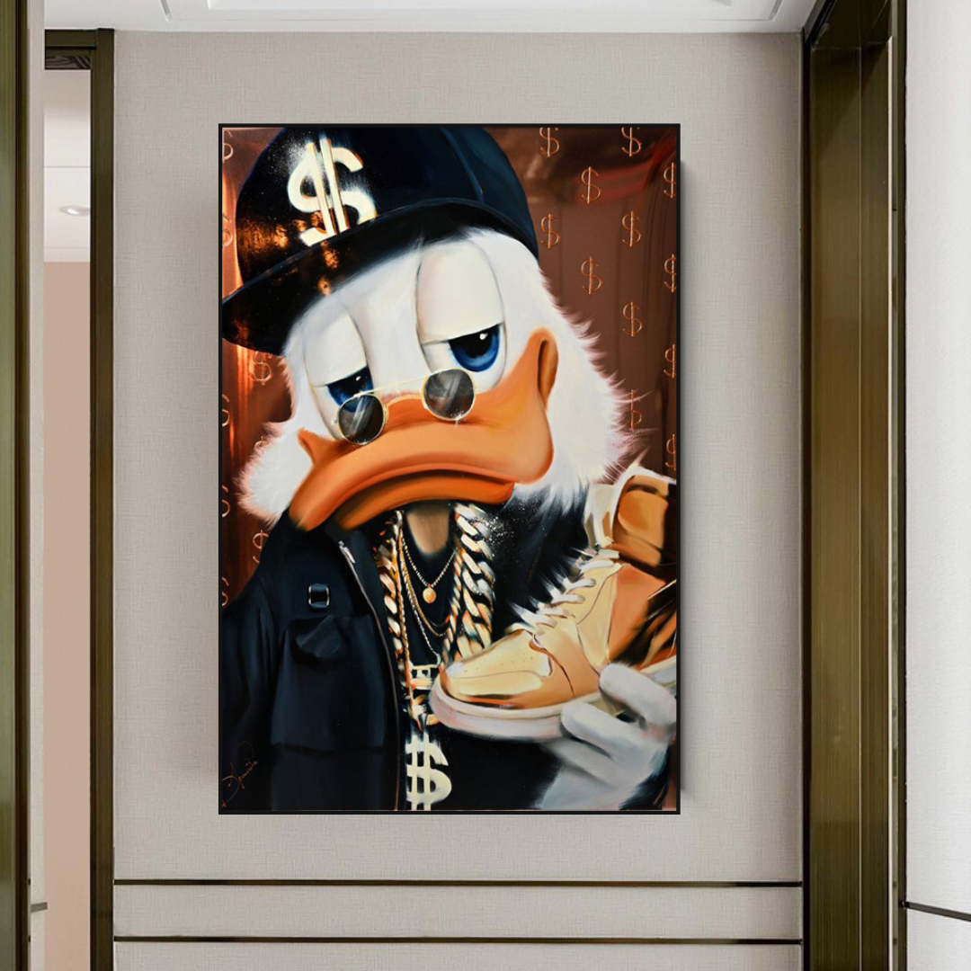 Scrooge McDuck Money Maker Millionaire Canvas Wall Art-ChandeliersDecor.com