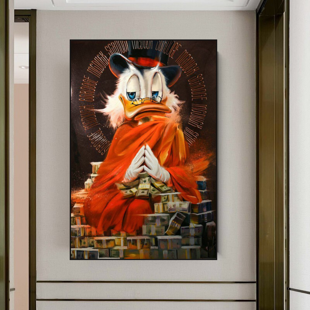 Scrooge McDuck Money Maker Millionaire Canvas Wall Art-ChandeliersDecor.com