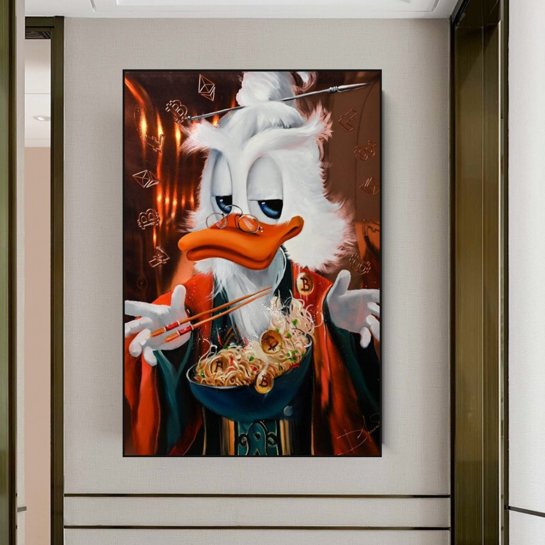 Scrooge McDuck Money Maker Millionaire Canvas Wall Art-ChandeliersDecor.com