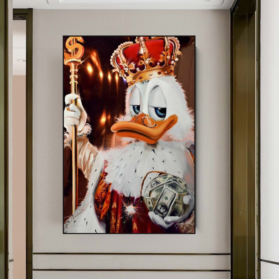 Scrooge McDuck Money Maker Millionaire Canvas Wall Art-ChandeliersDecor.com