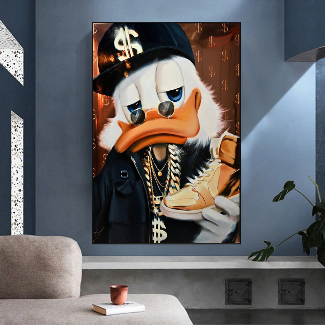 Scrooge McDuck Money Maker Millionaire Canvas Wall Art-ChandeliersDecor.com
