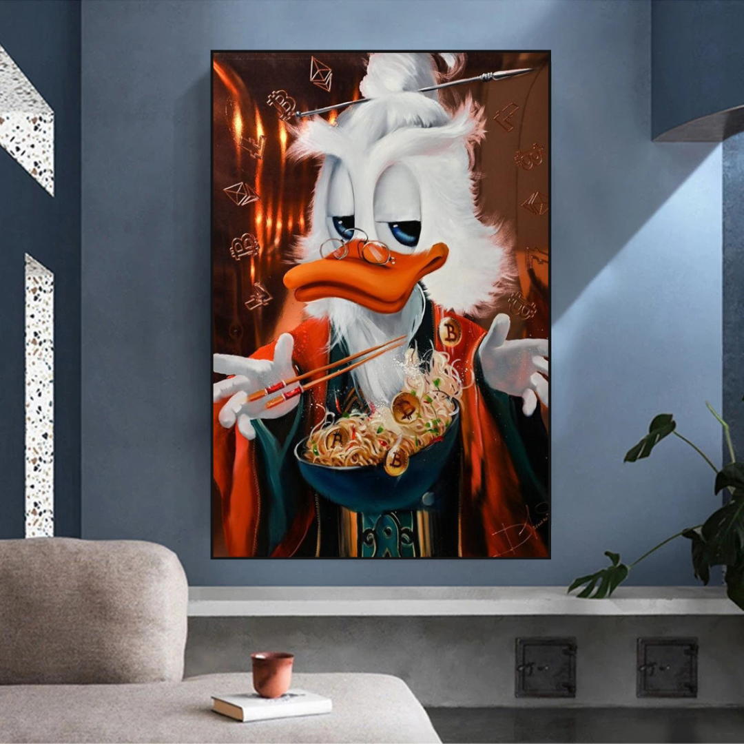 Scrooge McDuck Money Maker Millionaire Canvas Wall Art-ChandeliersDecor.com
