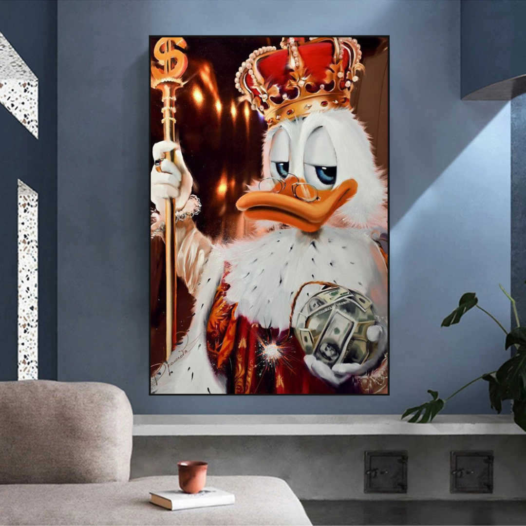 Scrooge McDuck Money Maker Millionaire Canvas Wall Art-ChandeliersDecor.com
