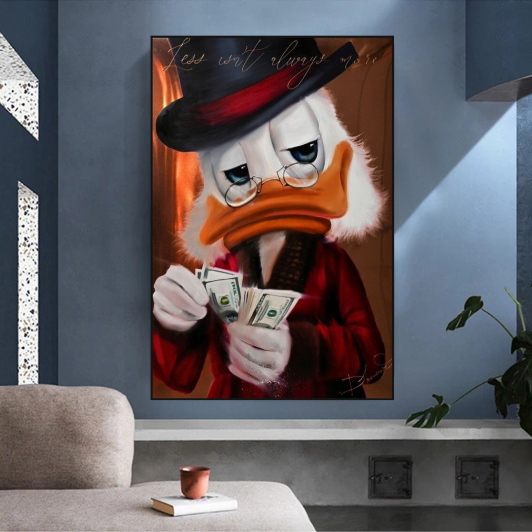 Scrooge McDuck Money Maker Millionaire Canvas Wall Art-ChandeliersDecor.com