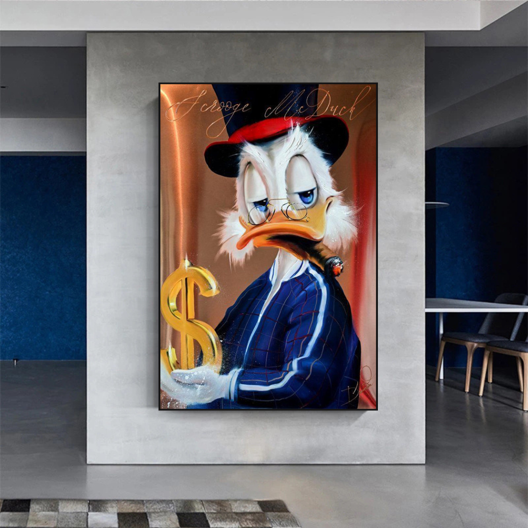 Scrooge McDuck Money Maker Millionaire Canvas Wall Art-ChandeliersDecor.com