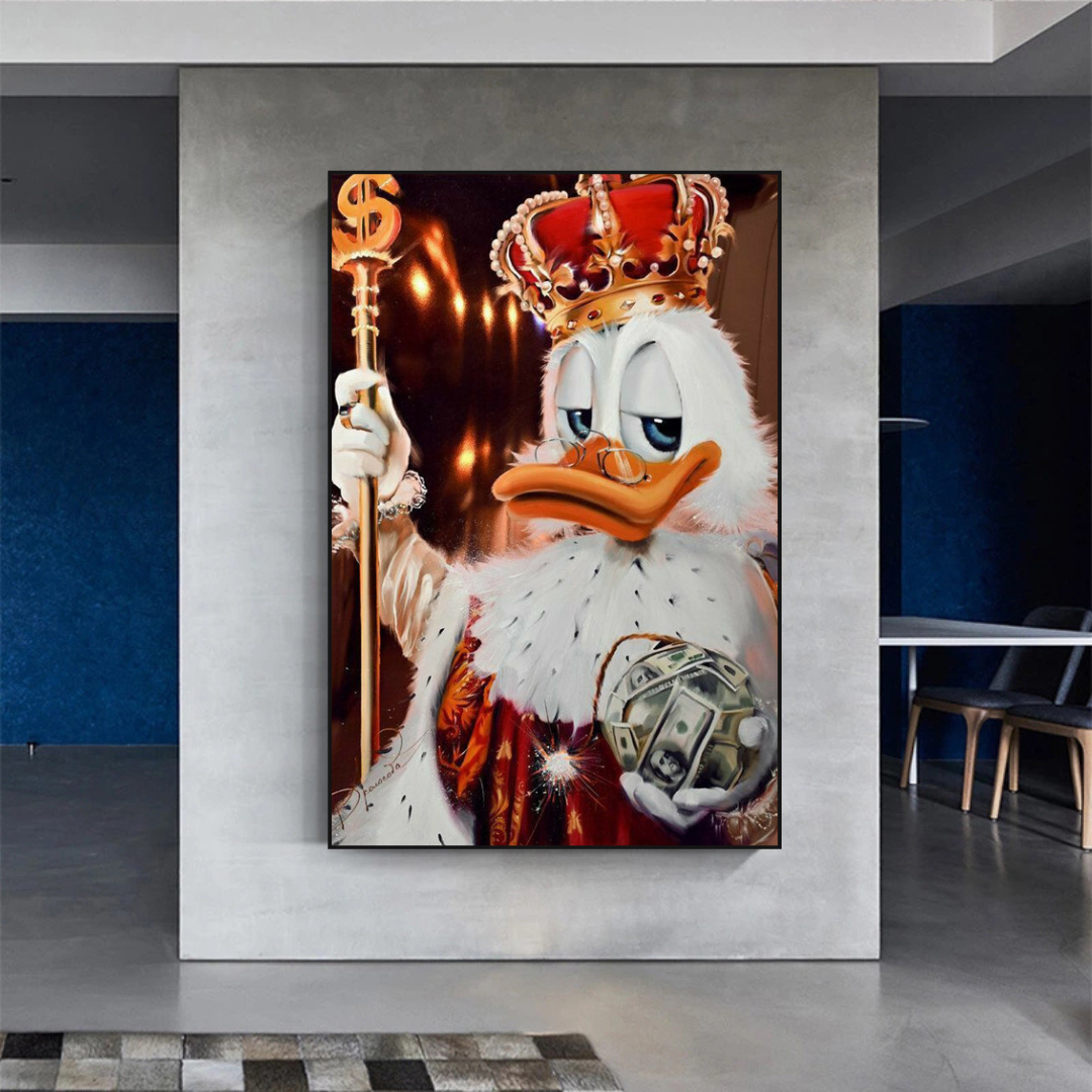Scrooge McDuck Money Maker Millionaire Canvas Wall Art-ChandeliersDecor.com