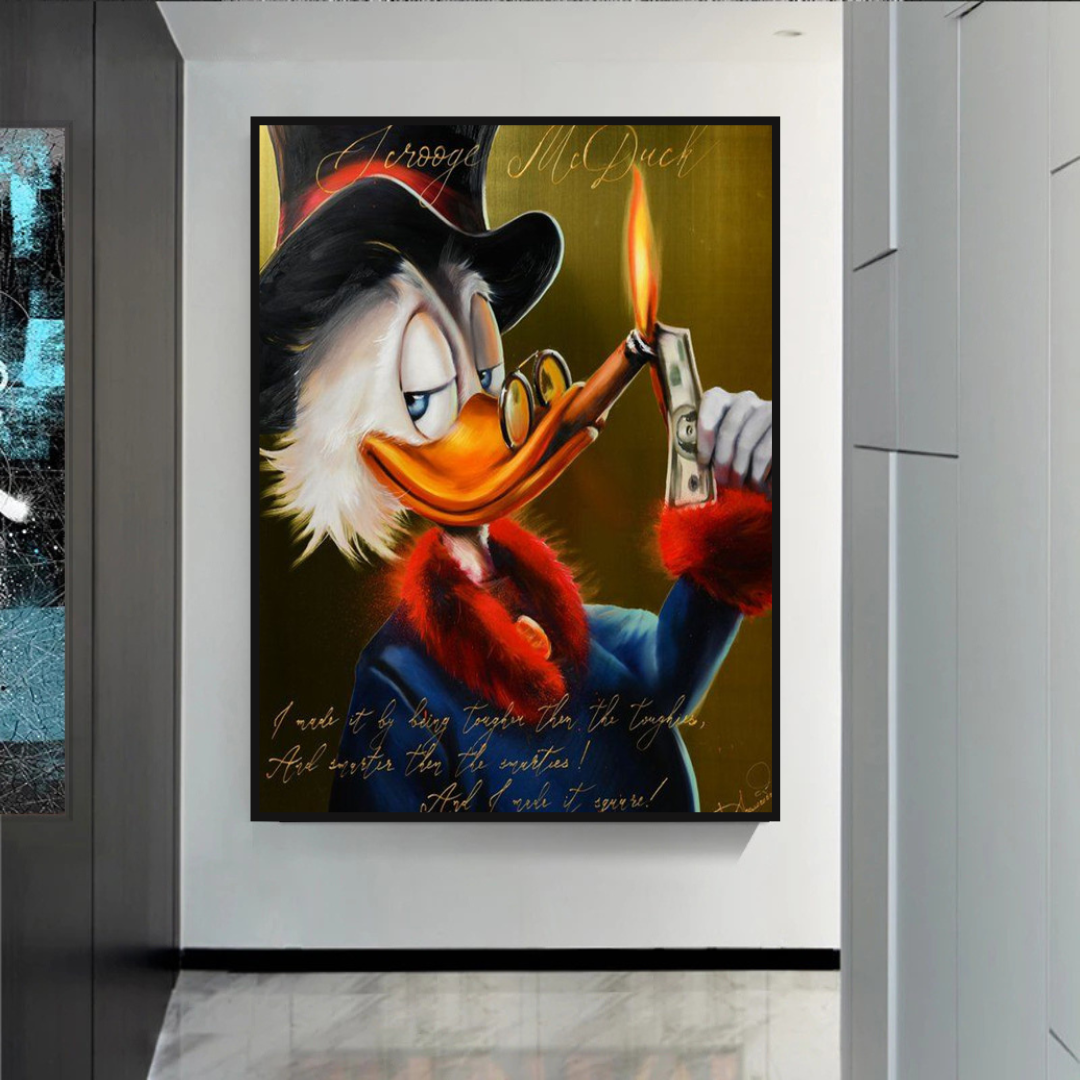 Scrooge McDuck Money Maker Millionaire Canvas Wall Art-ChandeliersDecor.com