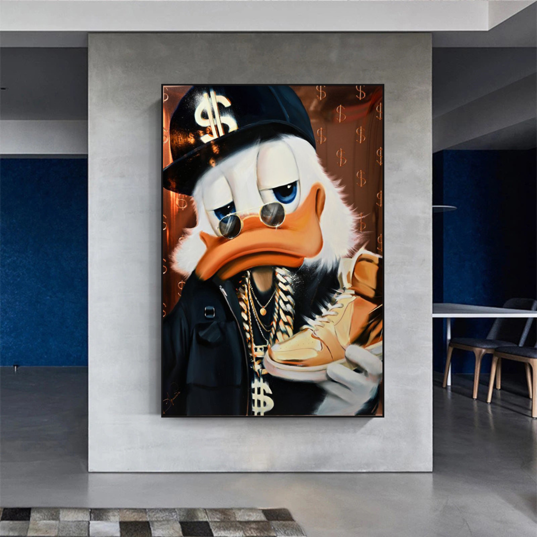 Scrooge McDuck Money Maker Millionaire Canvas Wall Art-ChandeliersDecor.com