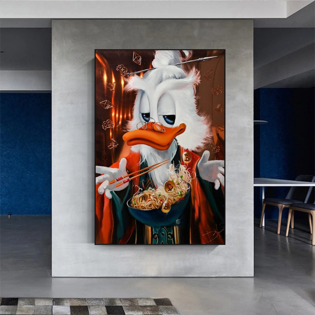 Scrooge McDuck Money Maker Millionaire Canvas Wall Art-ChandeliersDecor.com